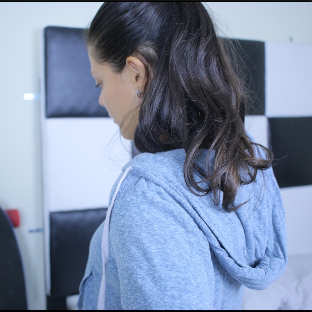 Lightweight Blue Zip Up Sweater